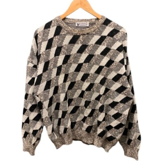 Progetto Cosby Style Sweater Men’s Size 50 / M Vintage Crew Neck Knit Pullover - Picture 1 of 10